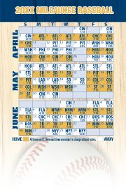 Magnetic Business Card Real Estate Baseball Schedules  |Realtor Tools